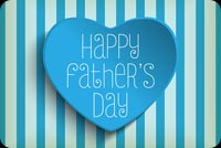 Blue Heart Happy Father's Day Background