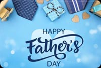 Happy Father's Day Blue Tie Gift Box Background