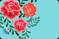 Blue Theme Flowers Background