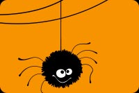 Cute Spider. Happy Halloween Background