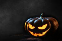 Animated: Black Jack-o-Lantern in Smoke email background