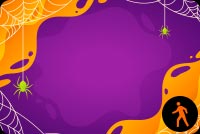 Animated Halloween Spiders Background