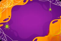 Animated: Halloween Spider Web Border email background