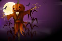 Happy Halloween Night Moonlight Background