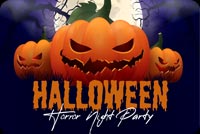 Halloween Horror Night Party Invitation Background