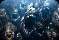 Scary Piranha Background