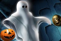 Halloween Ghost & Pumpkin Background