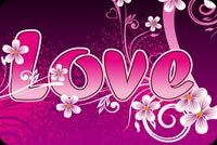 Love Heart And Flowers Background