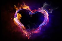 Fire Heart Love Background