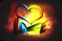 Colorful Love Heart Background