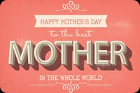 Typographic Mother's Day Background