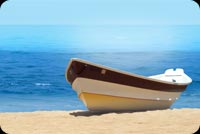 Boat On Beach Background