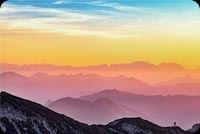 Sunset Sky Mountain Background