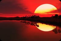 Red Sky Sunrise Background