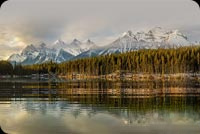 Animated: Mountain Lake Reflection email background