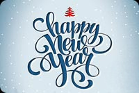 Animated: Happy New Year Script email background