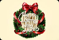 Animated: Red Bow Wreath email background