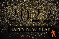 Animated New Year With Golden Confetti Background