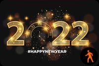 Animated Fireworks Happy New Year 2022 Background