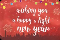 Animated: Happy New Year City email background