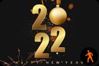 Animated New Year 2022 Sparks Background
