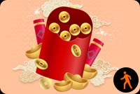 Animated Lucky Money Happy Lunar New Year Background
