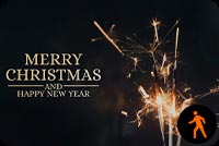 Animated: Merry Christmas & Happy New Year Background