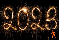 Animated: Happy New Year 2023 Sparkle Background