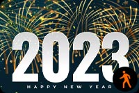 Animated: Fireworks Happy New Year 2023 Background