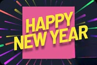 Animated: Happy New Year Text email background