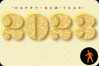 Animated: Golden Year 2023 Background