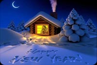 Winter Happy New Year Background