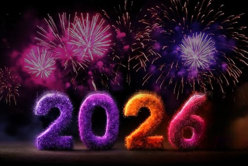 Animated: Celebrate 2026 Fireworks email background