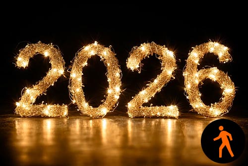 Animated: Warm Lights Welcome 2026 Background