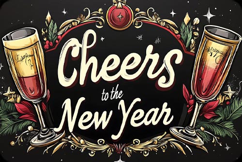Cheers To The New Year Background