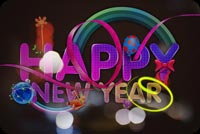 Cool Text Happy New Year Background