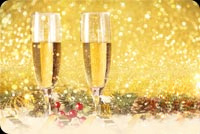Animated: New Year Champagne Toast email background