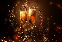 Animated: Champagne Toast New Year email background