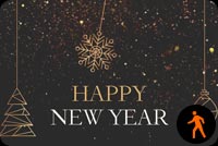 Animated Happy New Year Gold Confetti Background