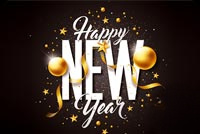 Animated: Happy New Year Gold Balloons email background