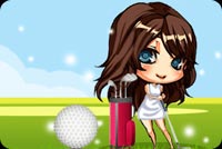 Girl Golf Player Background