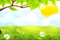 Sunny Spring Wishes Background