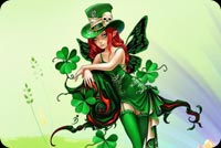 Cute Green Fairy Background