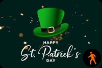 Animated - Leprechaun Hat Happy St Patrick's Day Background