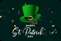 Animated: Green Leprechaun Hat email background