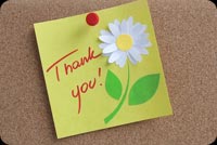 Thank You With Flower Background