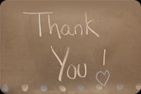 Thank You On Chalkboard Background