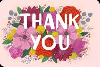 Animated Thank You Flower Bouquet email background