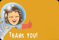Animated: Thank You Smile and Thumbs Up email background
