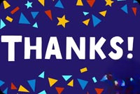 Animated Confetti Thanks Background email background